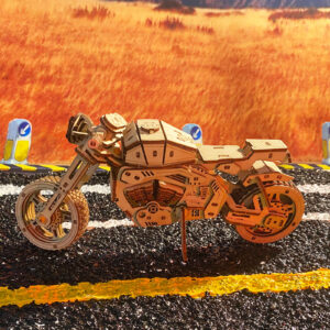 Puzzle 3D de Madera: Moto para Construir